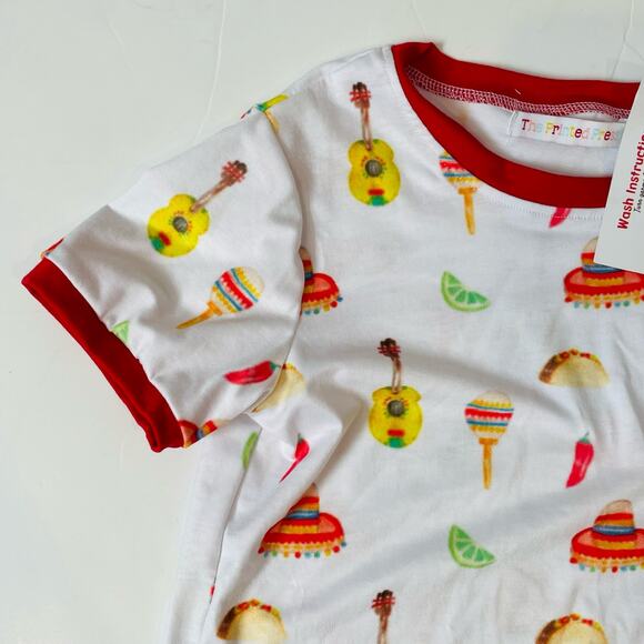 NWT The Printed Press 12-18M Taco Tuesday PJs - Picture 2 of 4
